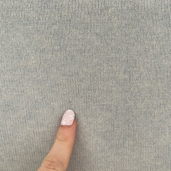 J. Crew 100% Italian Cashmere Pale Seafoam V-Neck Sweater - Picture 5 of 6